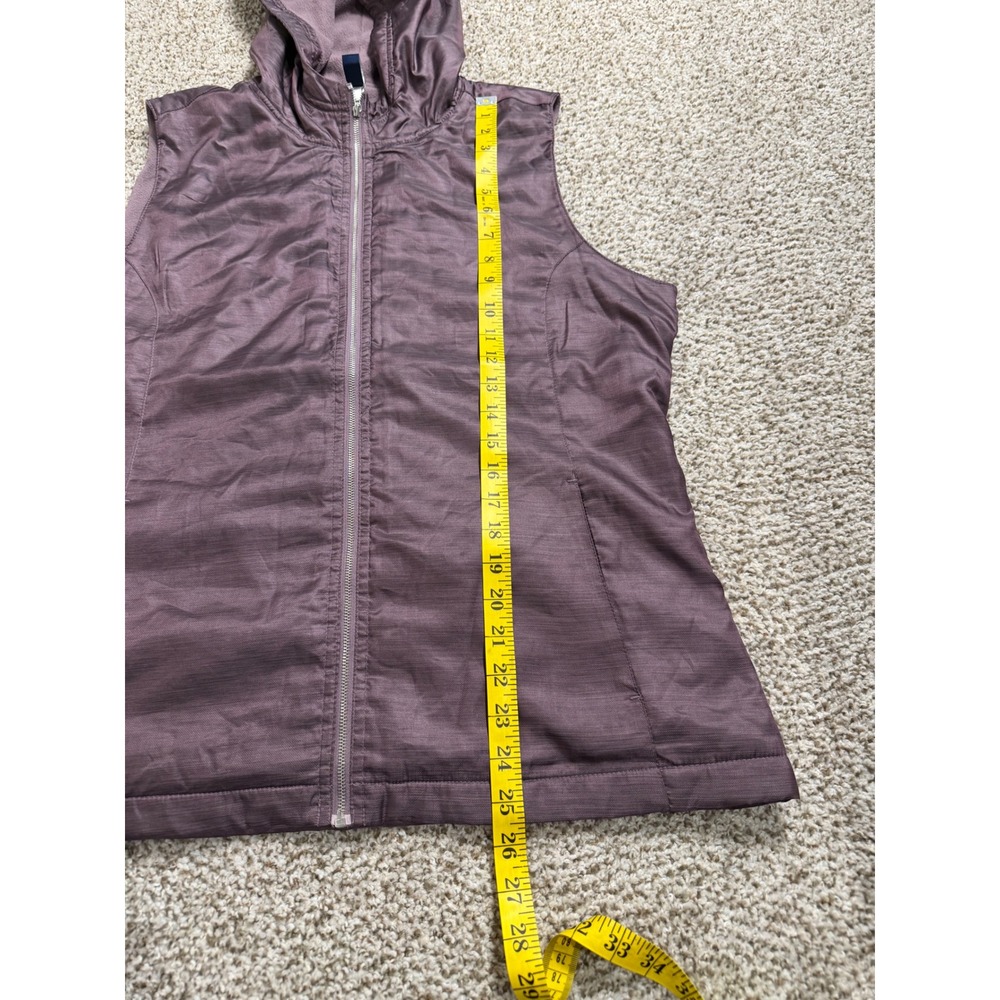 Gear for Sports Womens Plum Purple Hooded Fleece Lined Full Zip Vest XL - Picture 2 of 11